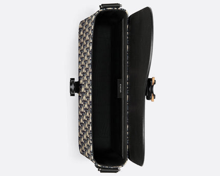 Sac Messenger à rabat Saddle Medium Dior - Beige Noir