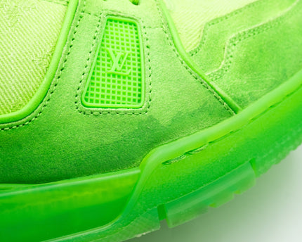 Sneaker LV Trainer Fluroescent Green