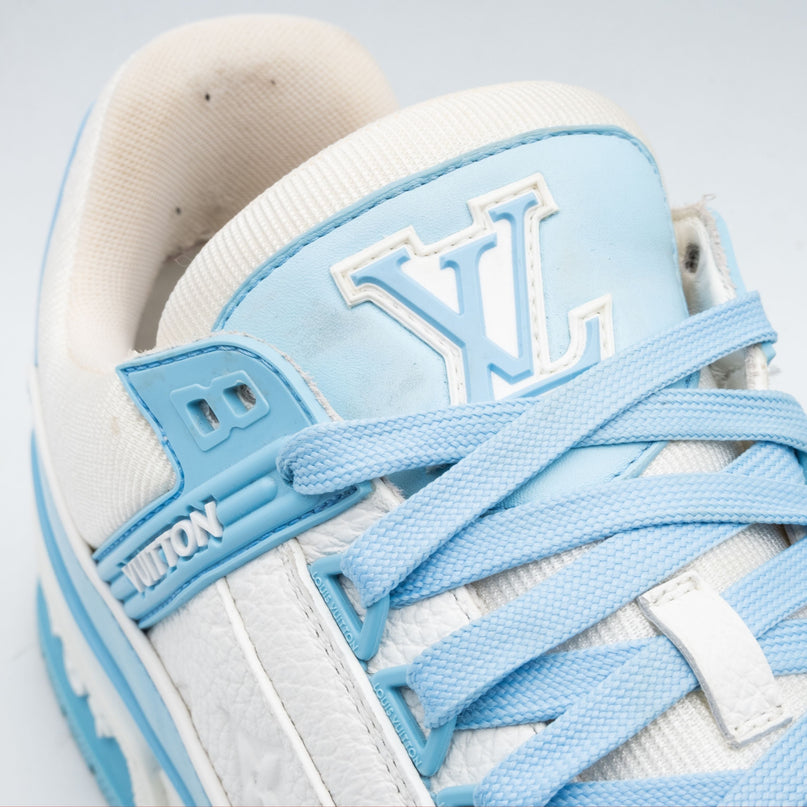 Sneaker LV Trainer Low White Sky Blue