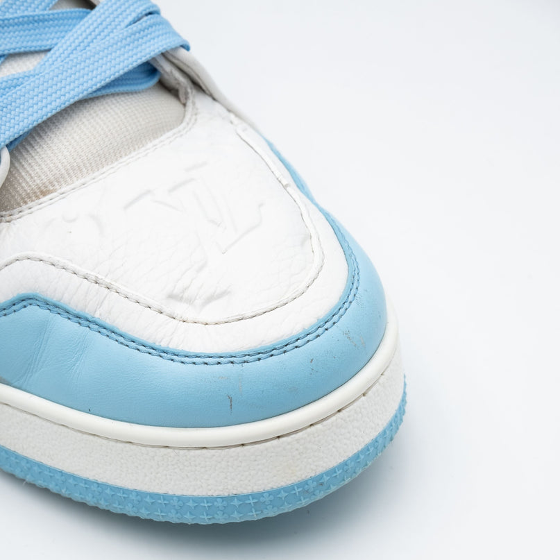 Sneaker LV Trainer Low White Sky Blue