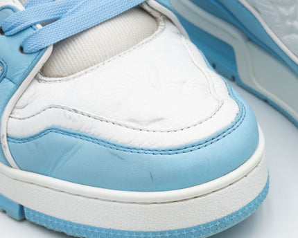 Sneaker LV Trainer Low White Sky Blue