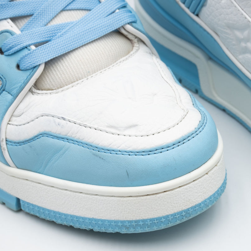 Sneaker LV Trainer Low White Sky Blue