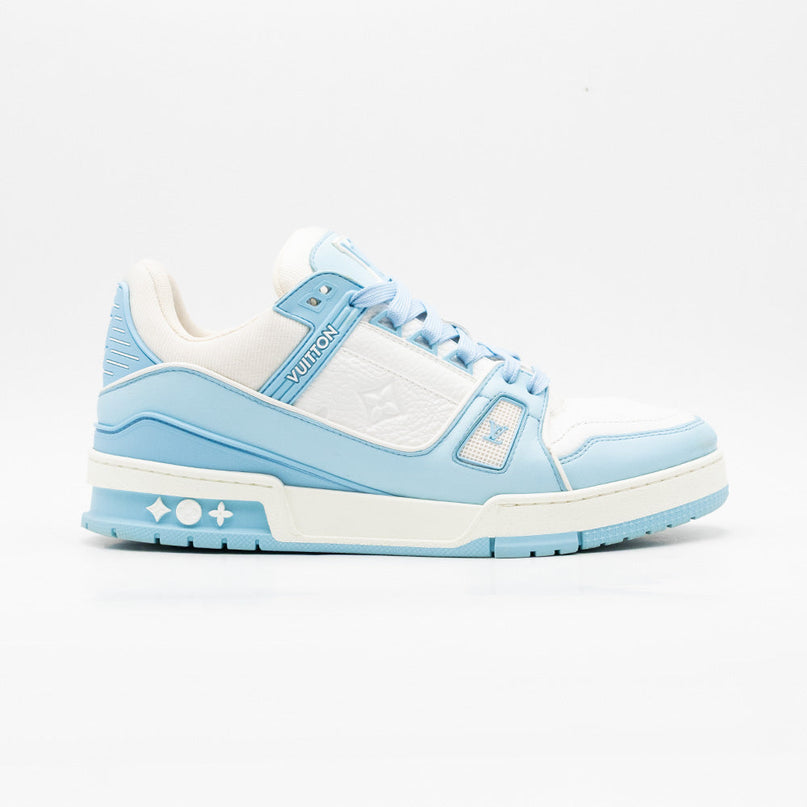 Sneaker LV Trainer Low White Sky Blue
