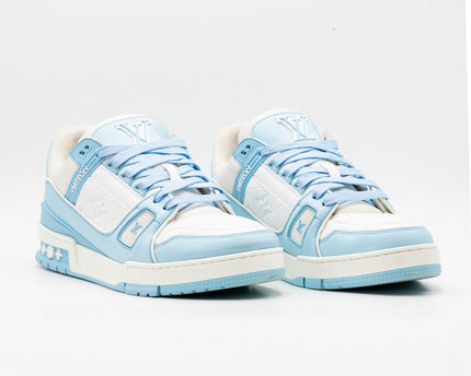 Sneaker LV Trainer Low White Sky Blue