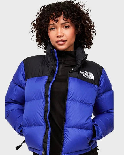 Blue Retro Nuptse 700 Pour Femme Bleu