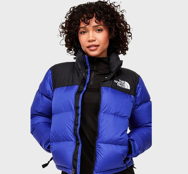 Blue Retro Nuptse 700 Pour Femme Bleu