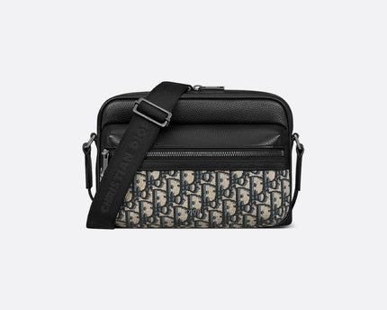 Sac Messenger zippé Rider 2.0 Dior Noir et Beige