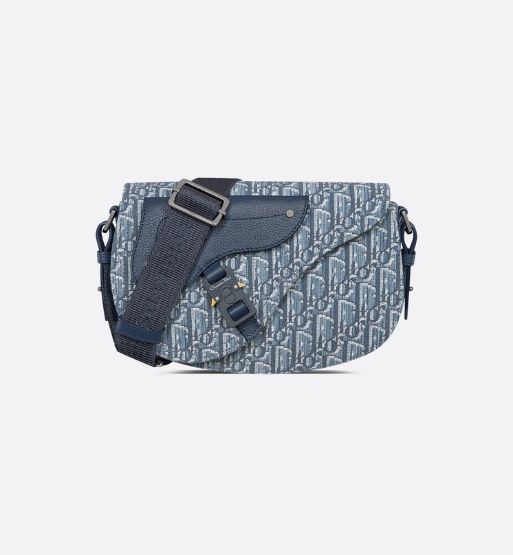 Sac Messenger Saddle Dior - Bleu ciel