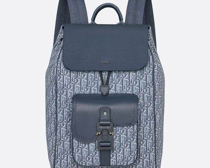 Sac à dos à rabat Saddle - Dior - Bleu jeans