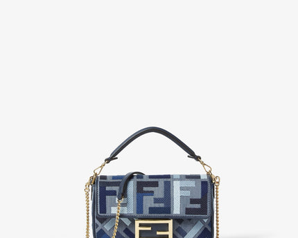 Sac Fendi Baguette Mini - Bleu