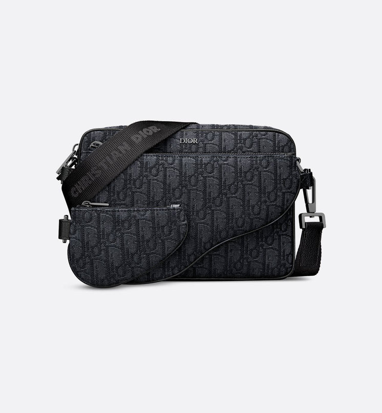 Triple Pouch Saddle Dior - Noir