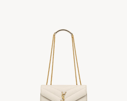 LOULOU SMALL EN CUIR MATELASSÉ  - YSL - Blanc