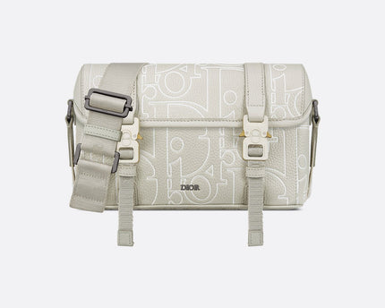 Sac Messenger à rabat Dior Hit The Road - Blanc