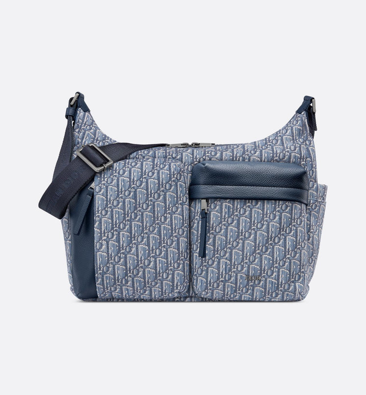 Sac Hobo Rider Soft Medium Dior - Bleu