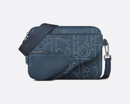 Triple Pouch Saddle Dior - Bleu