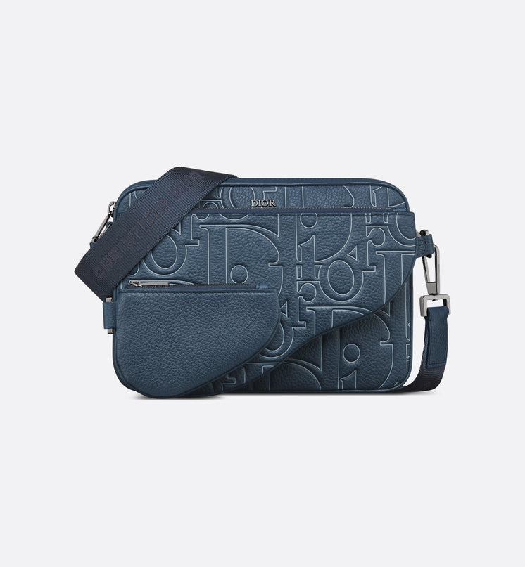 Triple Pouch Saddle Dior - Bleu