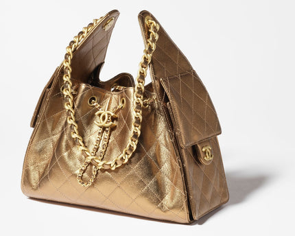 PETIT SAC CHANEL 25 MARRON BRILLANT
