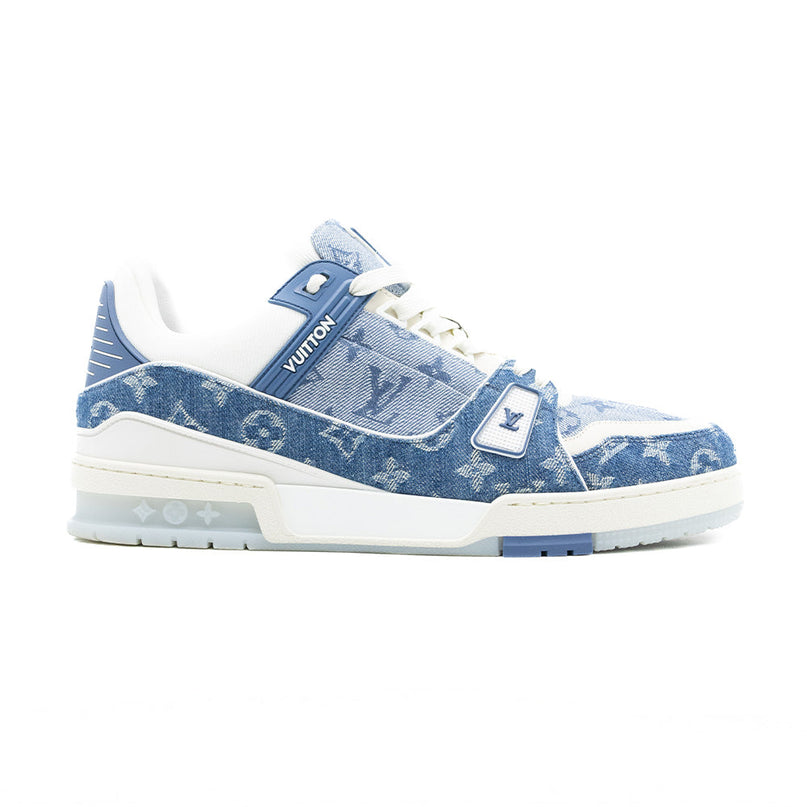 Sneaker LV Trainer Blue Monogram Denim