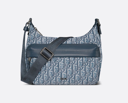 Sac Hobo Rider Soft Small Dior - Bleu