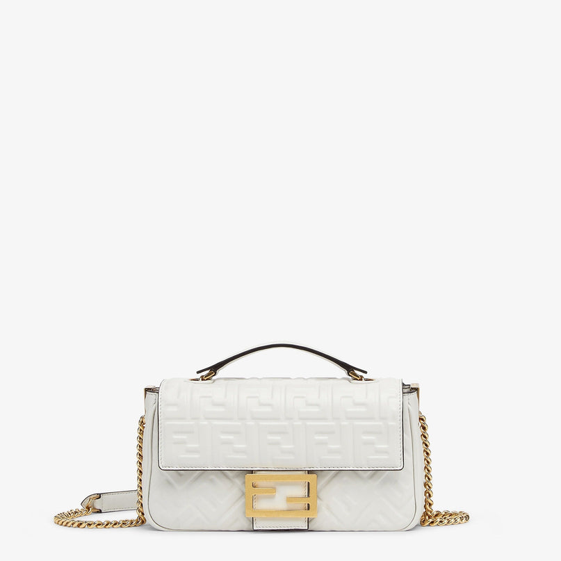 Sac Fendi Baguette Chain Midi - Blanc