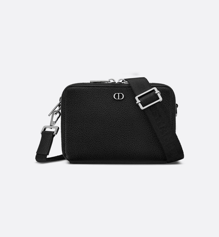 Pochette zippée à bandoulière Dior Icon - Noir