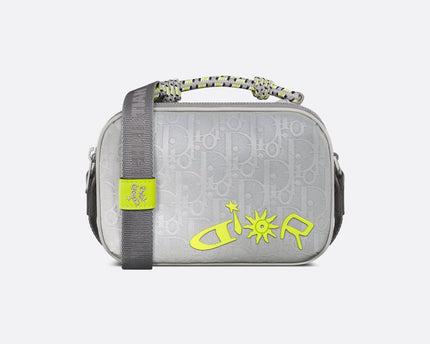 Mini sac zippé DIOR AND LEWIS HAMILTON - Gris