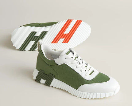 Sneakers Hermès matcha / blanc