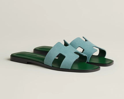Sandales Oran - Vert d'eau - Hermes