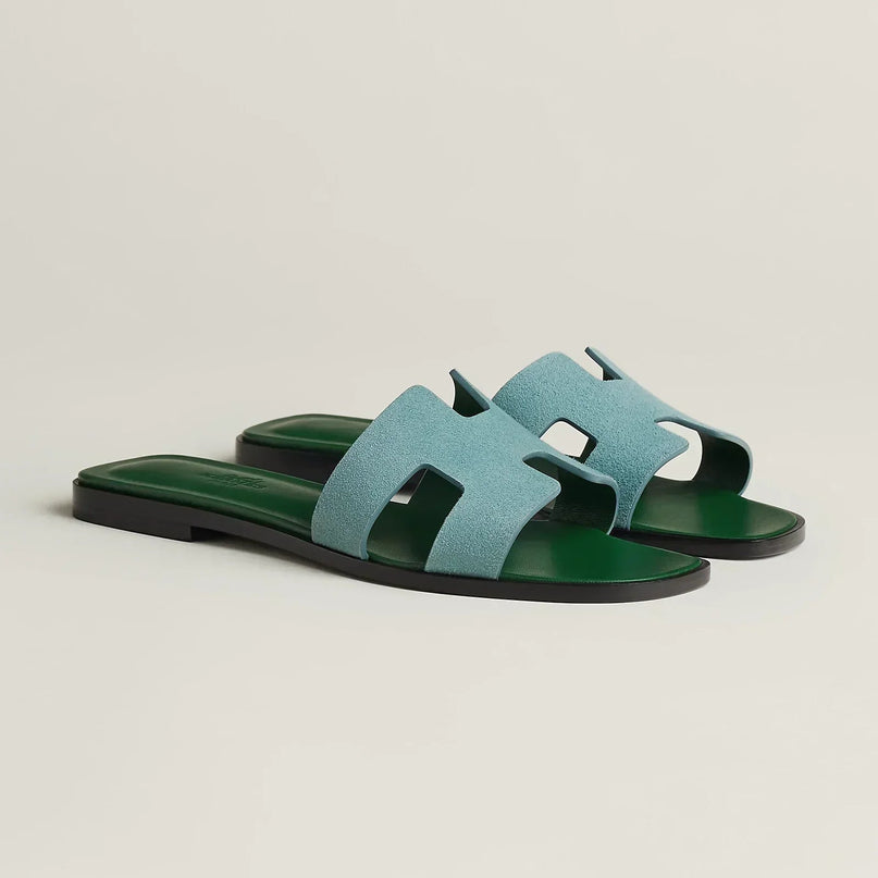Sandales Oran - Vert d'eau - Hermes