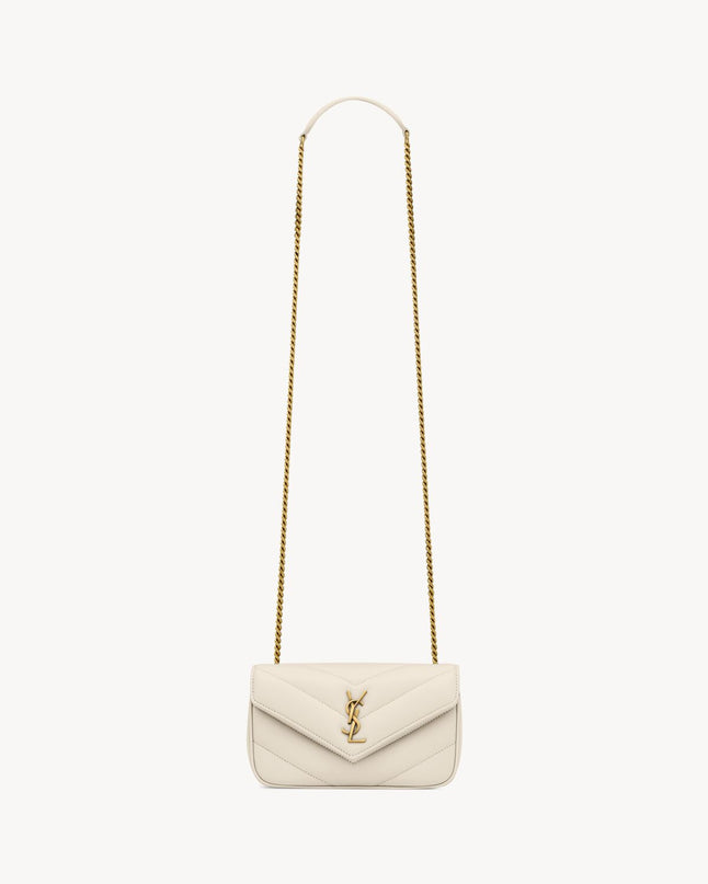 LOULOU MINI EN CUIR D'AGNEAU  - YSL - Blanc