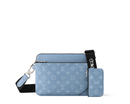 Sac Trio Messenger - LV - Bleu ciel