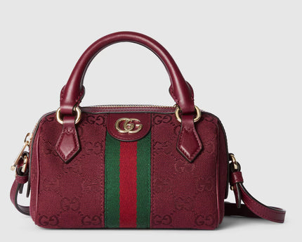 Sac Boston GG Ophidia mini format - Rouge