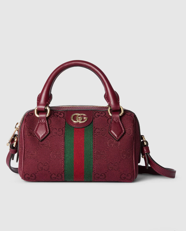 Sac Boston GG Ophidia mini format - Rouge