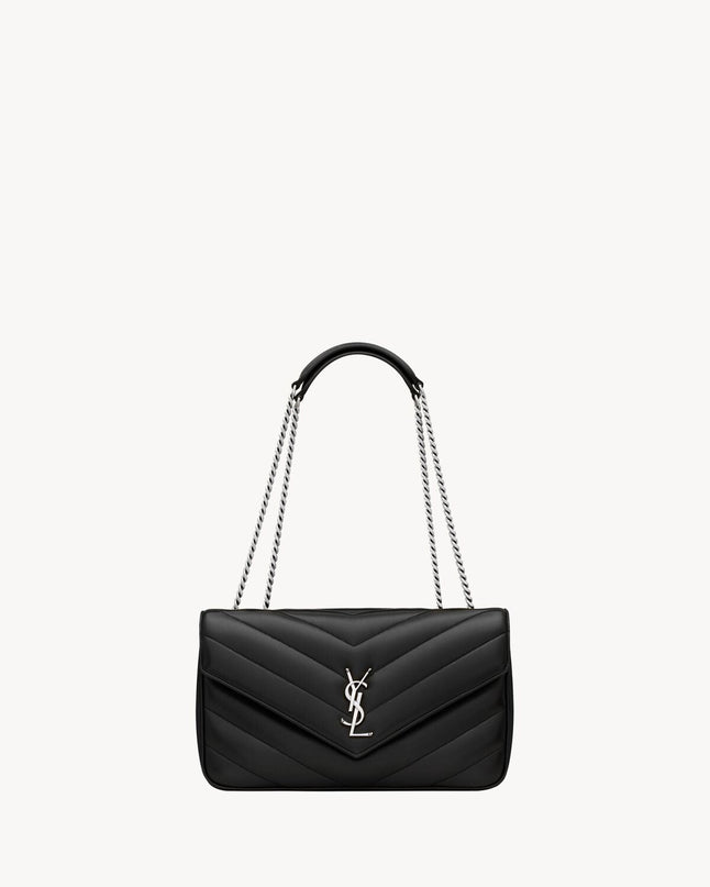 LOULOU SMALL EN CUIR MATELASSÉ  - YSL - Noir
