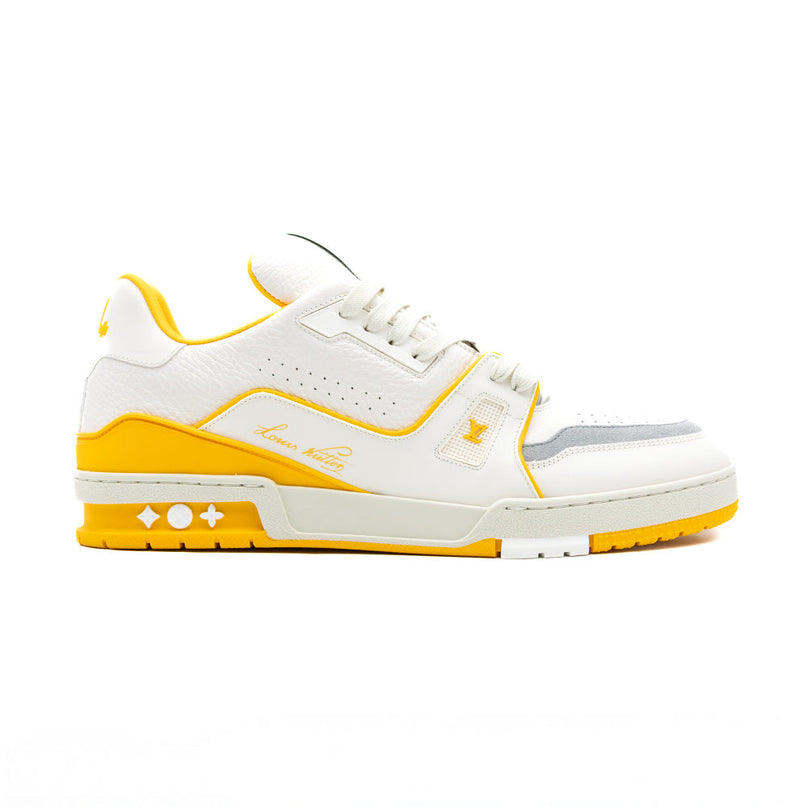 Sneaker LV Trainer White Yellow Script