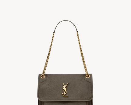 NIKI MEDIUM EN CUIR D’AGNEAU GRAINÉ  - YSL - Vert