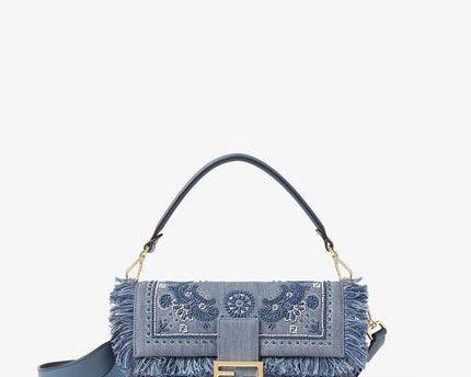Sac Fendi Baguette - Bleu jeans
