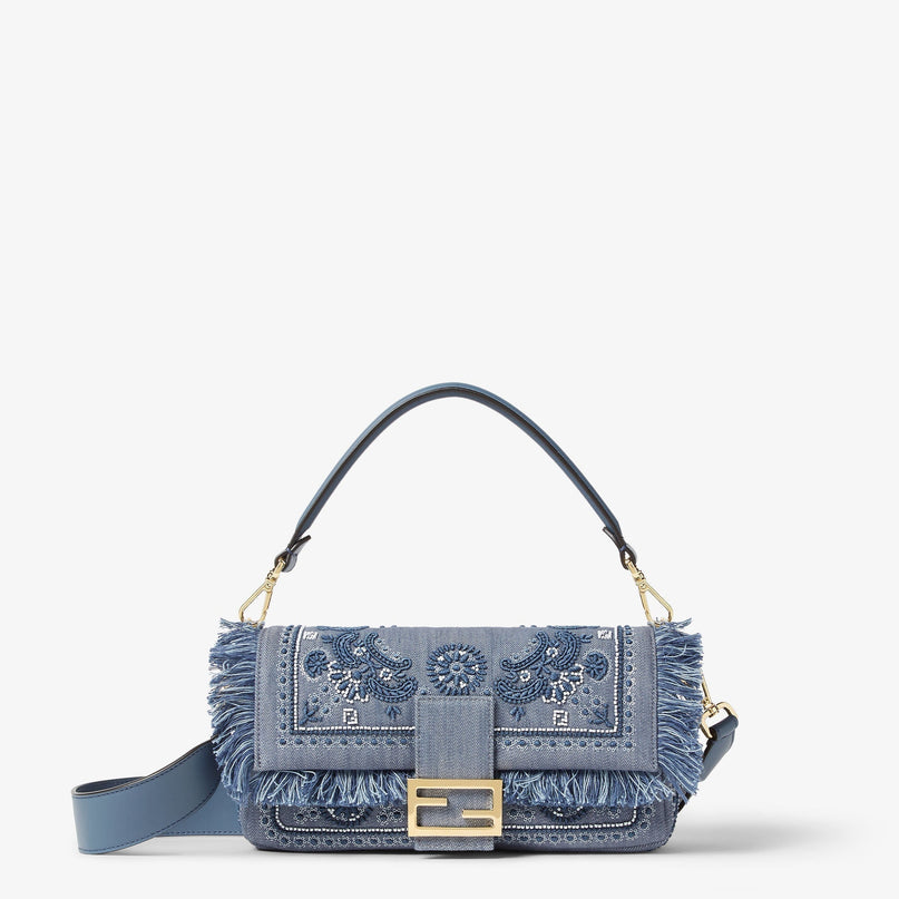 Sac Fendi Baguette - Bleu jeans