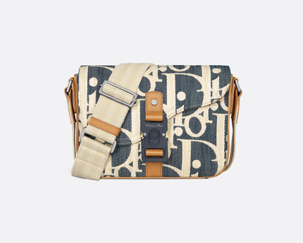 Sac Messenger Saddle Dior - Bleu Blanc