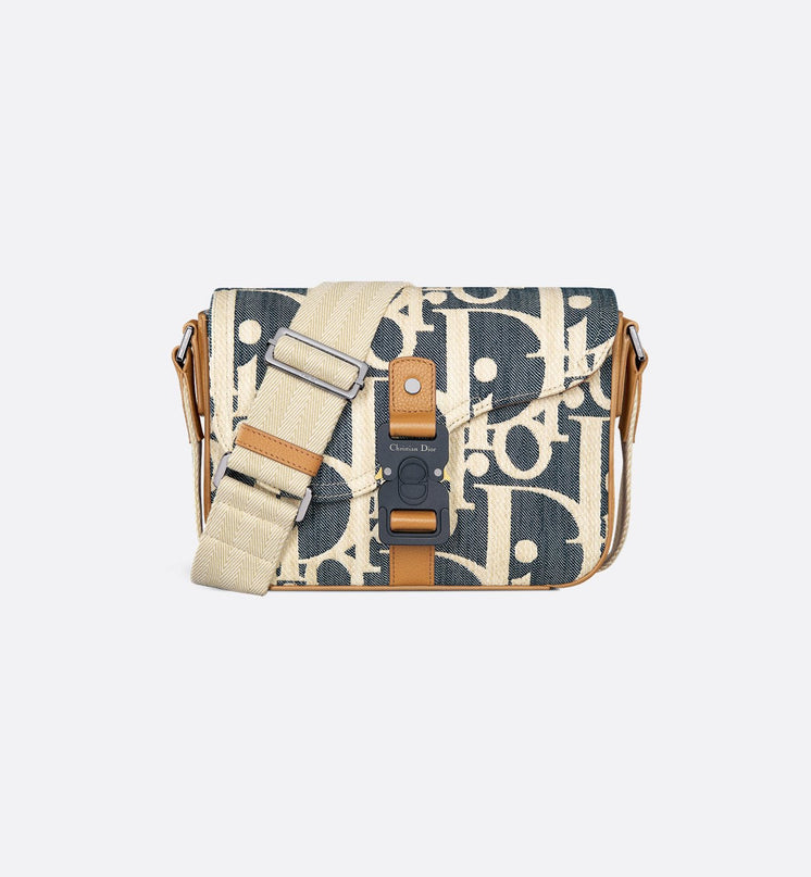 Sac Messenger Saddle Dior - Bleu Blanc