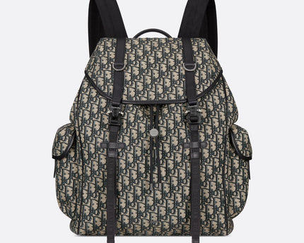 Sac à dos à rabat Dior Hit The Road - Noir Beige