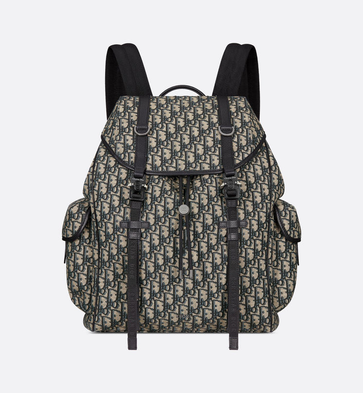 Sac à dos à rabat Dior Hit The Road - Noir Beige