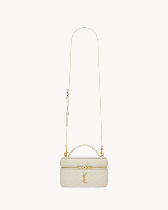 GABY VANITY BAG EN CUIR D’AGNEAU  - YSL - BLANC