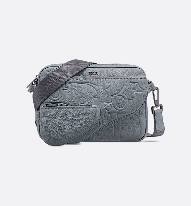 Triple Pouch Saddle Cuir Dior - Gris