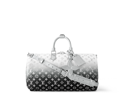 Sac Keepall Bandoulière 45 - LV - Blanc Noir