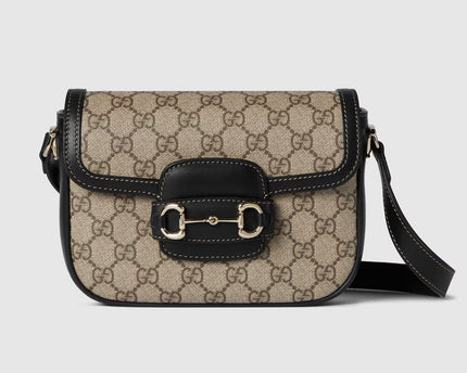 Sac à épaule Gucci Horsebit 1955 Soft petit format - Noir