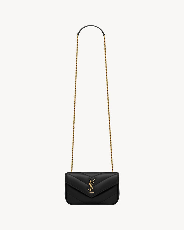 LOULOU MINI EN CUIR D'AGNEAU  - YSL - Noir