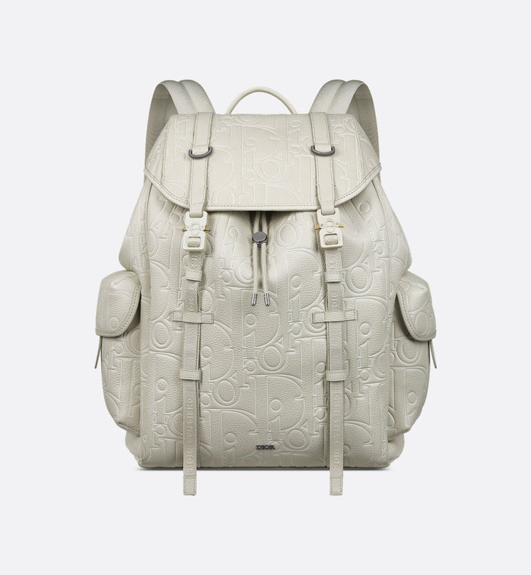 Sac à dos à rabat Dior Hit The Road - Blanc