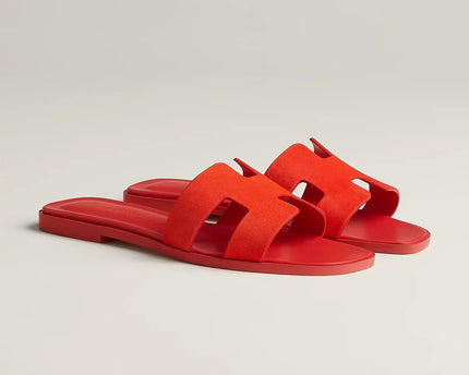 Sandales Oran - Rouge Grenadine - Hermes