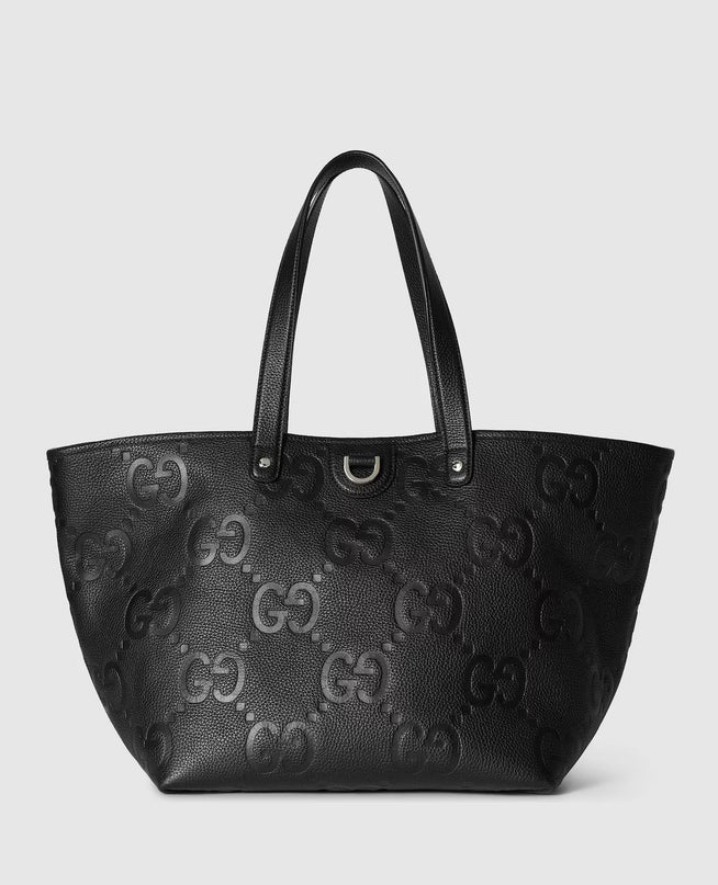 Cabas en toile GG moyen format - Noir